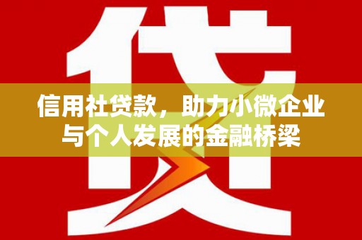 墨江信用社贷款，助力小微企业与个人发展的金融桥梁
