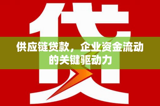 墨江供应链贷款，企业资金流动的关键驱动力