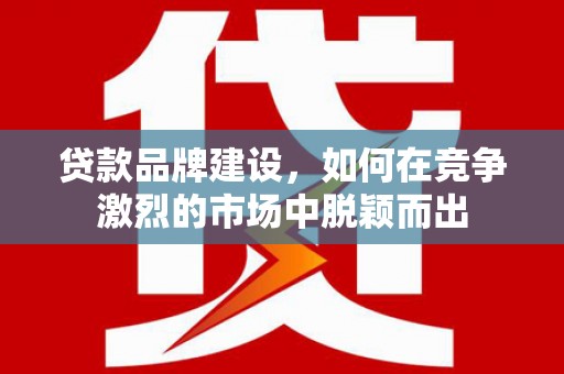 墨江贷款品牌建设，如何在竞争激烈的市场中脱颖而出