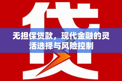墨江无担保贷款，现代金融的灵活选择与风险控制