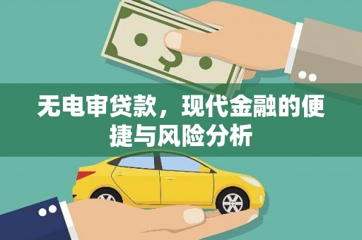 墨江无电审贷款，现代金融的便捷与风险分析