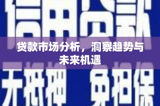 墨江贷款市场分析，洞察趋势与未来机遇