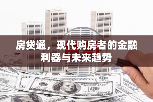 墨江房贷通，现代购房者的金融利器与未来趋势