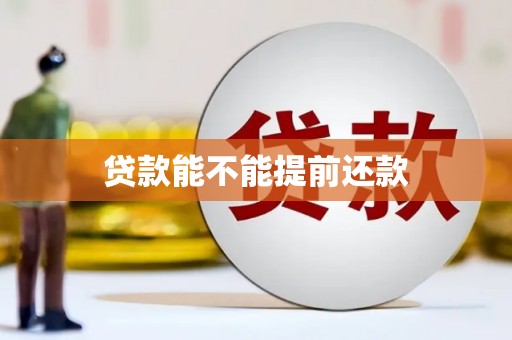 墨江贷款能不能提前还款