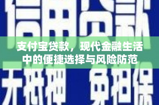 墨江支付宝贷款，现代金融生活中的便捷选择与风险防范