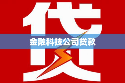 墨江金融科技公司贷款