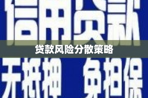 墨江贷款风险分散策略