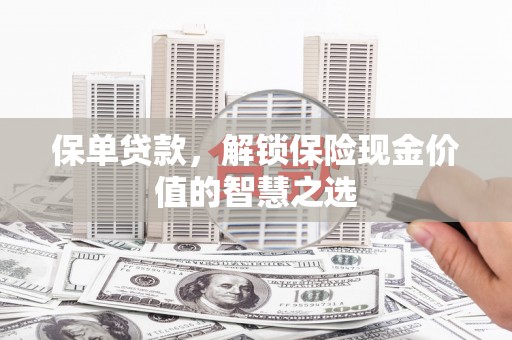 墨江保单贷款，解锁保险现金价值的智慧之选