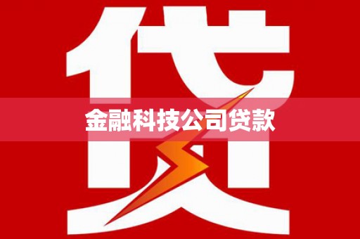 墨江金融科技公司贷款