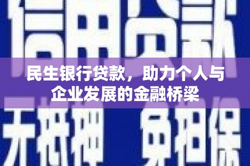 墨江民生银行贷款，助力个人与企业发展的金融桥梁