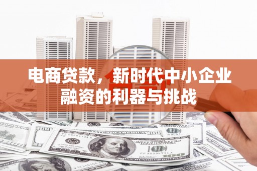 墨江电商贷款，新时代中小企业融资的利器与挑战