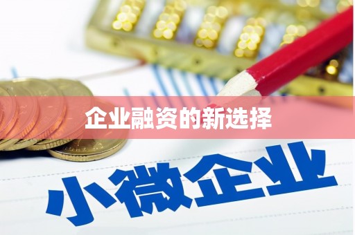 墨江企业融资的新选择