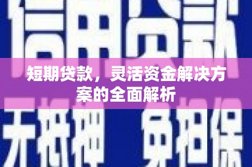 墨江短期贷款，灵活资金解决方案的全面解析