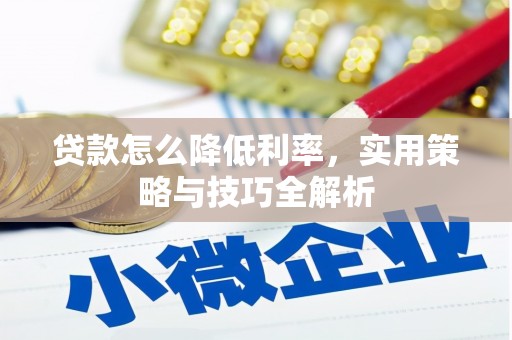 墨江贷款怎么降低利率，实用策略与技巧全解析
